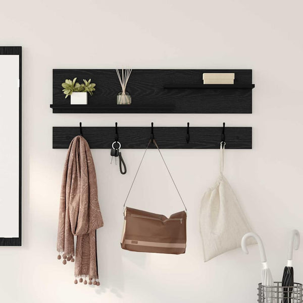 Wand-Nachttisch Schwarz Eiche 90x36cm