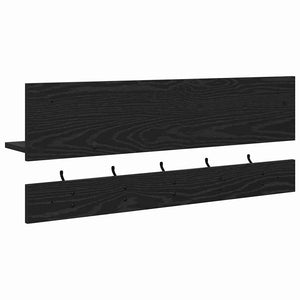 Wand-Nachttisch Schwarz Eiche 90x36cm