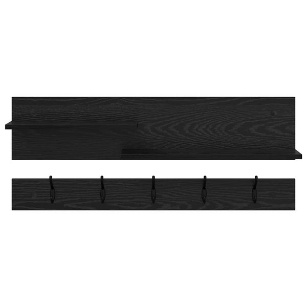 Wand-Nachttisch Schwarz Eiche 90x36cm