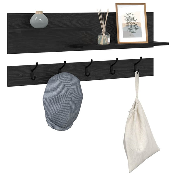 Wand-Nachttisch Schwarz Eiche 90x36cm