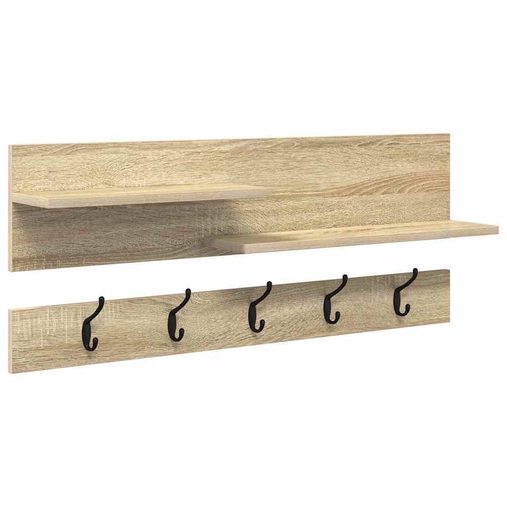 vidaXL Wall-Mounted Bedside Table Sonoma Oak 90 x 15 x 36 cm