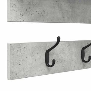 Wand-Nachttisch mit Regal Betongrau 90x15x36 cm