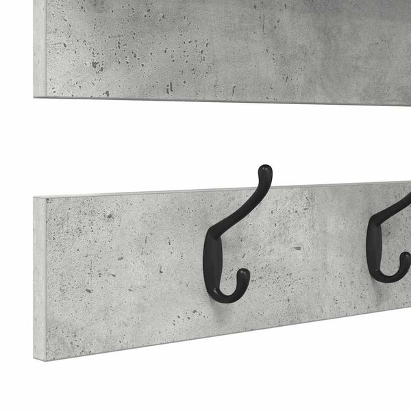 Wand-Nachttisch mit Regal Betongrau 90x15x36 cm