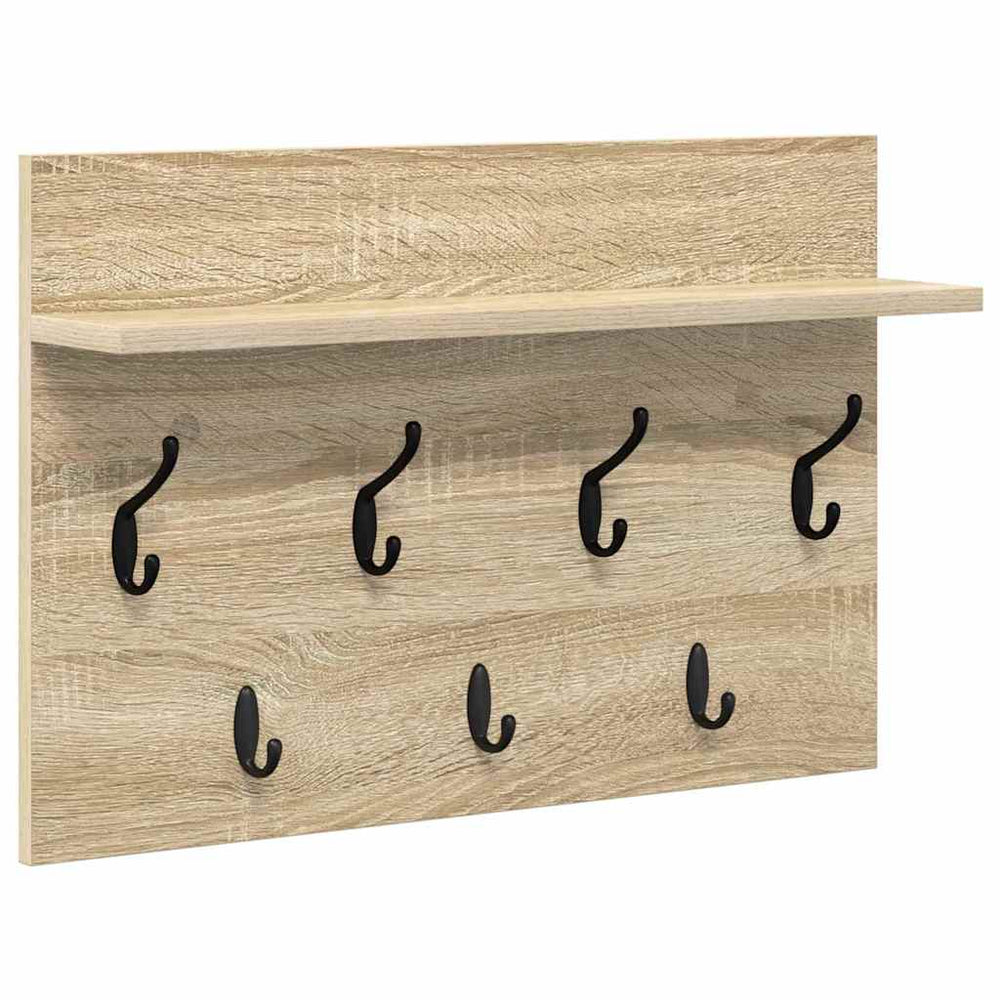 vidaXL Wall-Mounted Bedside Table Sonoma Oak 60 x 40 x 12 cm