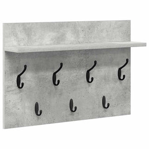 Wand-Nachttisch mit Regal Betongrau 60x40x12 cm
