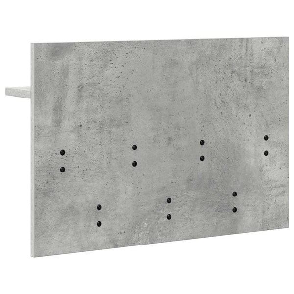 Wand-Nachttisch mit Regal Betongrau 60x40x12 cm