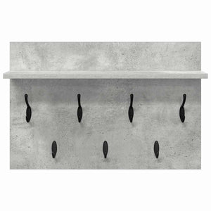 Wand-Nachttisch mit Regal Betongrau 60x40x12 cm