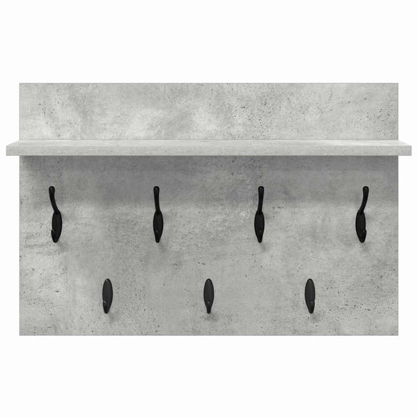 Wand-Nachttisch mit Regal Betongrau 60x40x12 cm