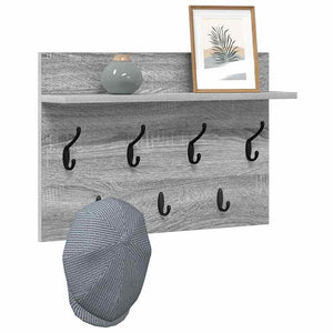 Wand-Nachttisch, Grau Sonoma, 60 cm