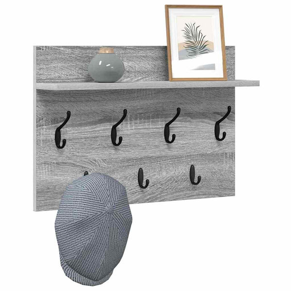 Wand-Nachttisch, Grau Sonoma, 60 cm
