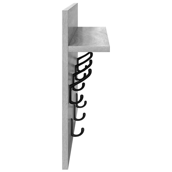 Wand-Nachttisch, Grau Sonoma, 60 cm
