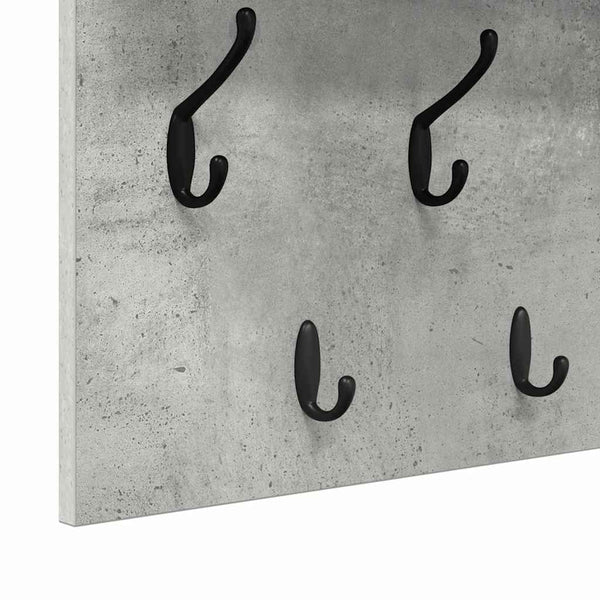 Wand-Nachttisch mit Regal Betongrau 80cm
