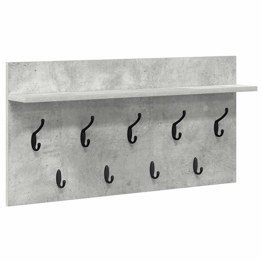vidaXL Wall-Mounted Bedside Table with Shelf Concrete Grey 80 x 40 x 12 cm