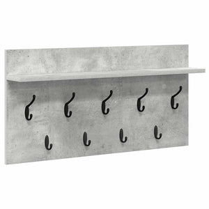 Wand-Nachttisch mit Regal Betongrau 80cm