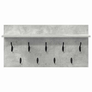 Wand-Nachttisch mit Regal Betongrau 80cm