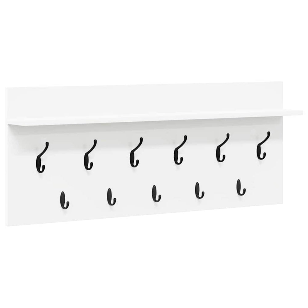 vidaXL Wall-Mounted Bedside Table White 100x40x12 cm Engineered Wood