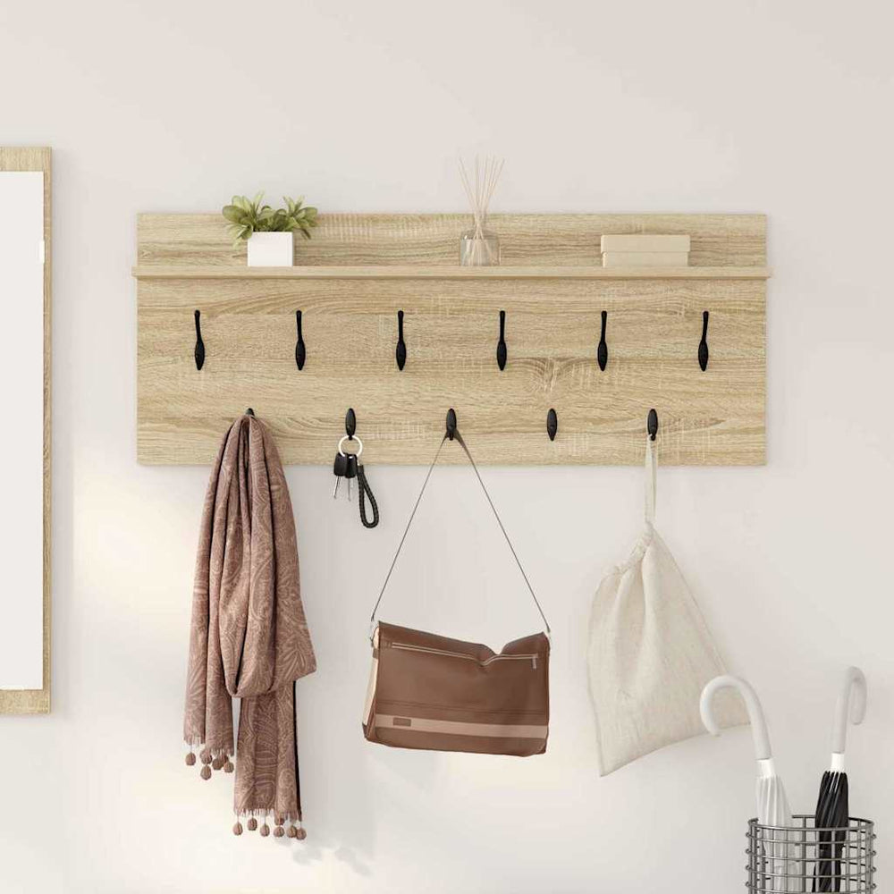 vidaXL Wall-Mounted Bedside Table Sonoma Oak 100 x 40 x 12 cm