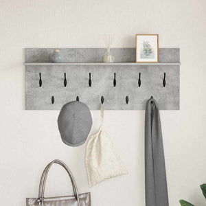 Wand-Nachttisch mit Regal Betongrau 100cm