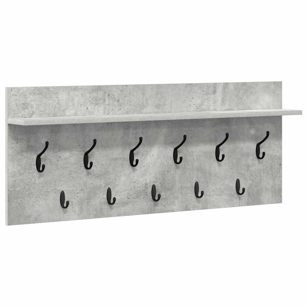 vidaXL Wall-Mounted Bedside Table with Shelf Concrete Grey 100 x 40 x 12 cm