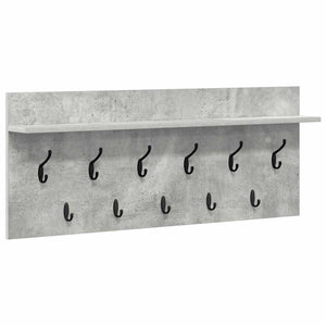 Wand-Nachttisch mit Regal Betongrau 100cm