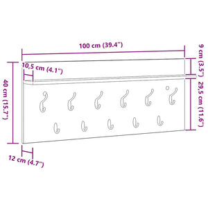 Wand-Nachttisch Artisan Eiche 100x40x12 cm