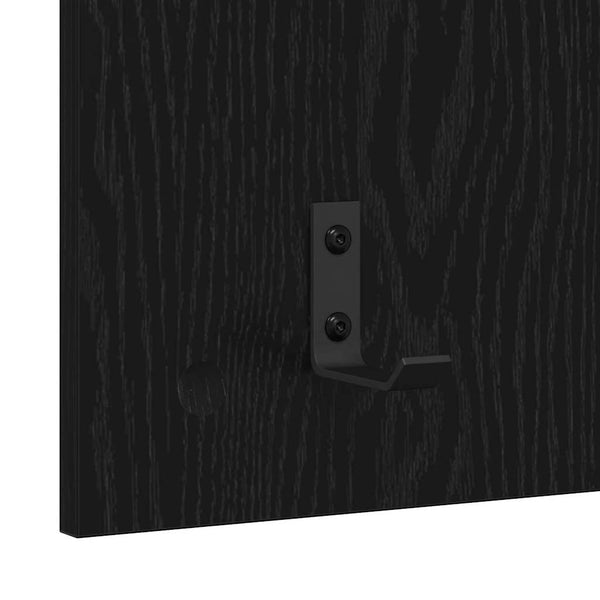 Wand-Nachttisch Schwarz Eiche 40x10x90 cm