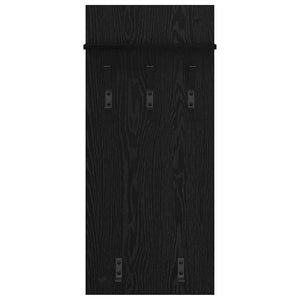 Wand-Nachttisch Schwarz Eiche 40x10x90 cm