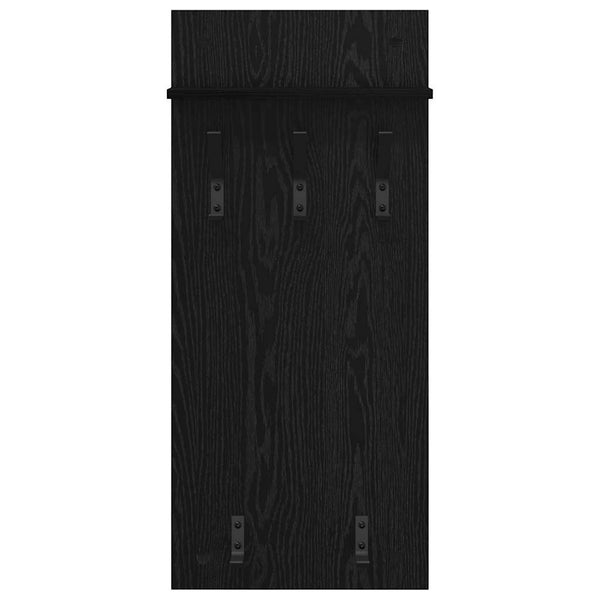Wand-Nachttisch Schwarz Eiche 40x10x90 cm