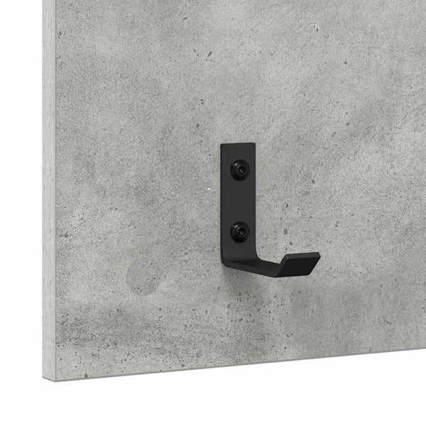 Wand-Nachttisch mit Regal Betongrau