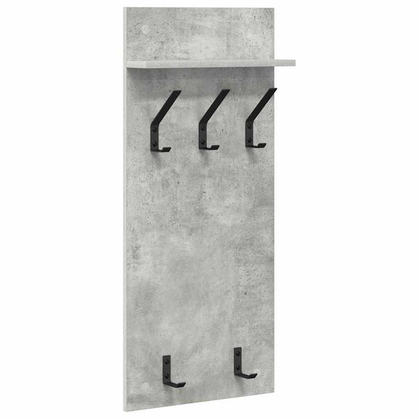 Wand-Nachttisch mit Regal Betongrau