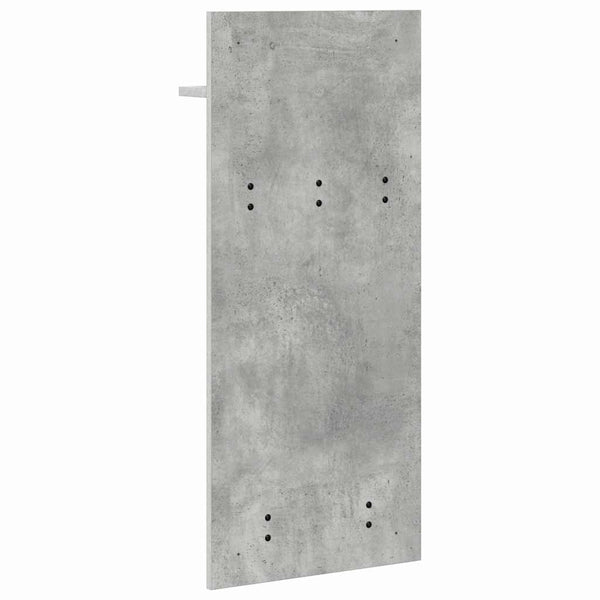 Wand-Nachttisch mit Regal Betongrau