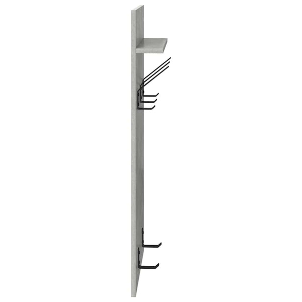 Wand-Nachttisch mit Regal Betongrau