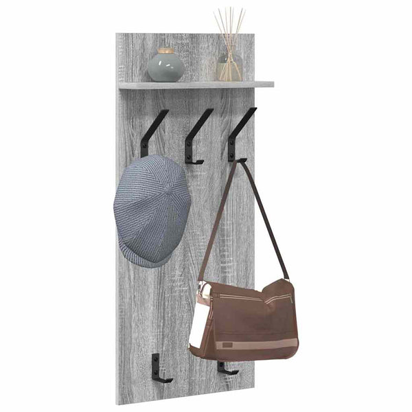 Wandmontierter Nachttisch Grau Sonoma 40x90 cm
