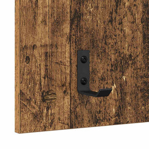 Wand-Nachttisch Altholz 40x10x90cm