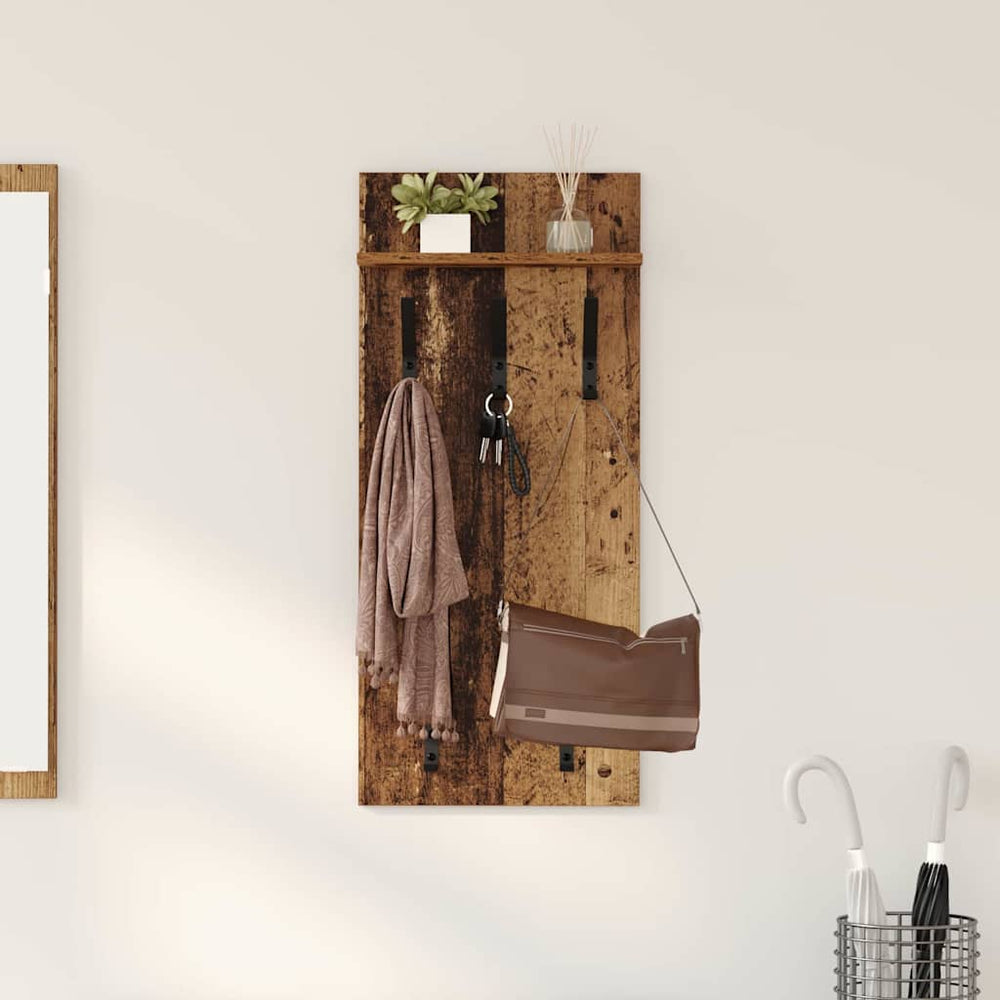 Wand-Nachttisch Altholz 40x10x90cm