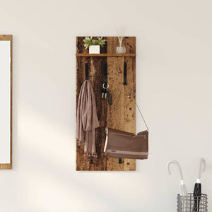 Wand-Nachttisch Altholz 40x10x90cm