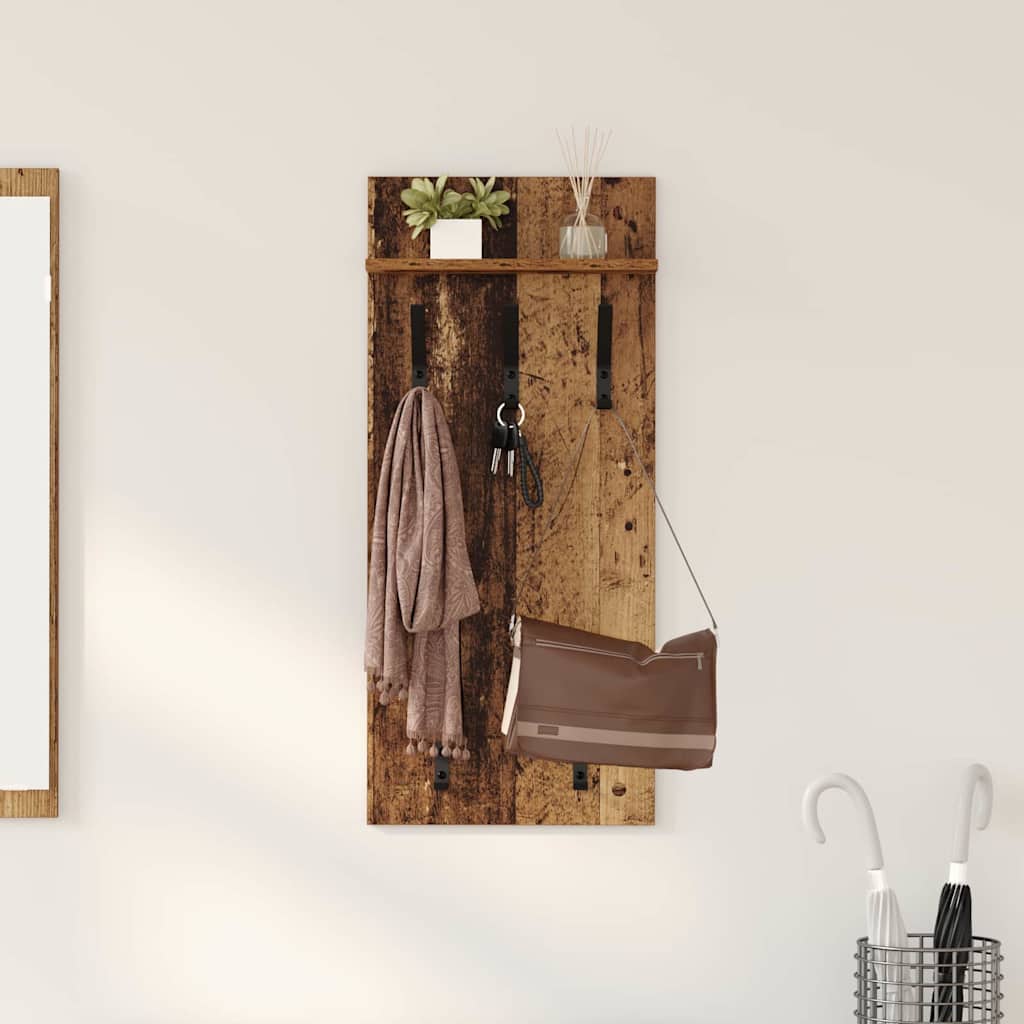 Wand-Nachttisch Altholz 40x10x90cm