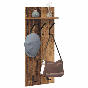 Wand-Nachttisch Altholz 40x10x90cm