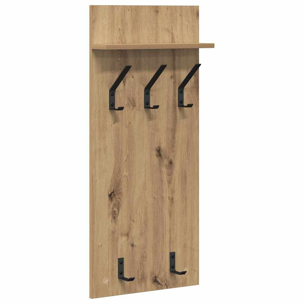 vidaXL Wall-Mounted Bedside Table Artisan Oak 40 x 10 x 90 cm