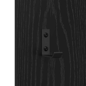 Wandmontierter Nachttisch Schwarz Eiche 30x80 cm
