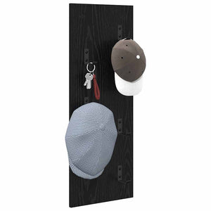 Wandmontierter Nachttisch Schwarz Eiche 30x80 cm