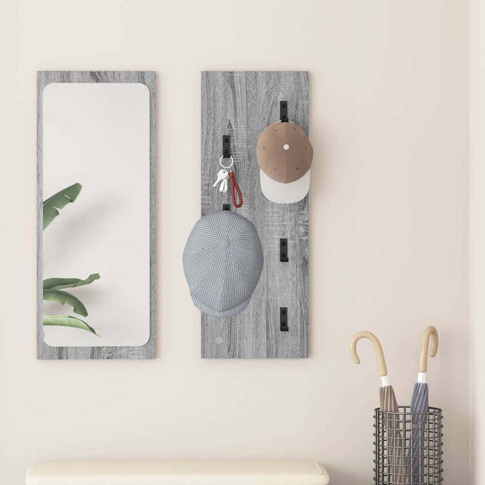 vidaXL Wall-Mounted Nightstand Sonoma Grey 30 x 1.5 x 80 cm