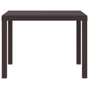 Gartentisch Braun Poly-Rattan 100x100 cm