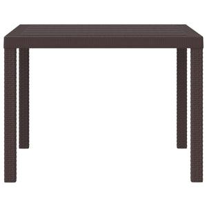 Gartentisch Braun Poly-Rattan 100x100 cm