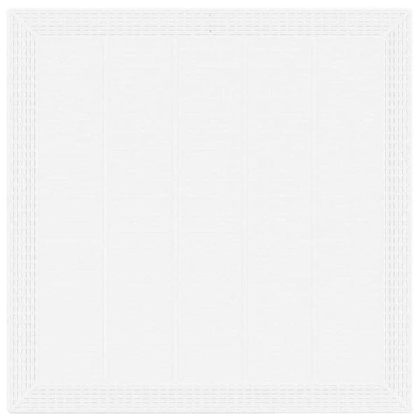 Weißer Poly-Rattan Gartentisch 100x100cm