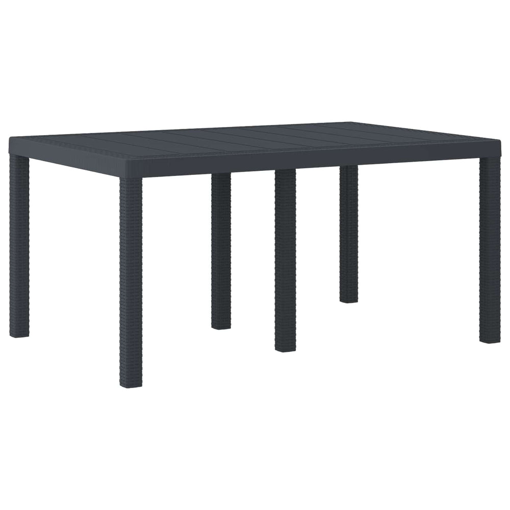 Anthrazit Gartentisch 150x100cm Poly Rattan