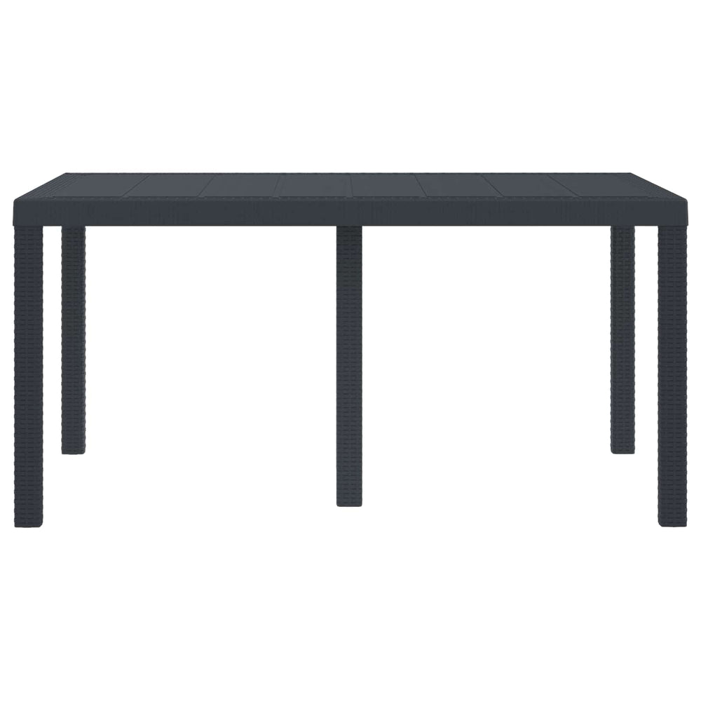 Anthrazit Gartentisch 150x100cm Poly Rattan