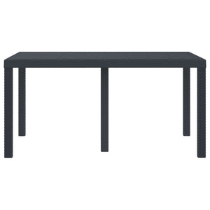 Anthrazit Gartentisch 150x100cm Poly Rattan