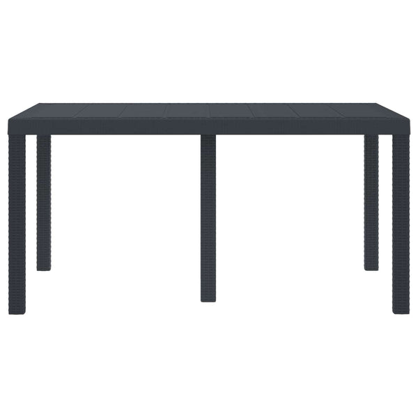 Anthrazit Gartentisch 150x100cm Poly Rattan