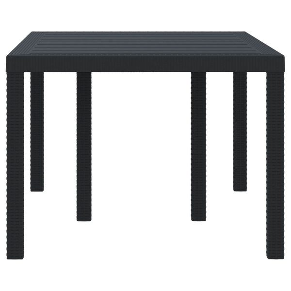 Anthrazit Gartentisch 150x100cm Poly Rattan